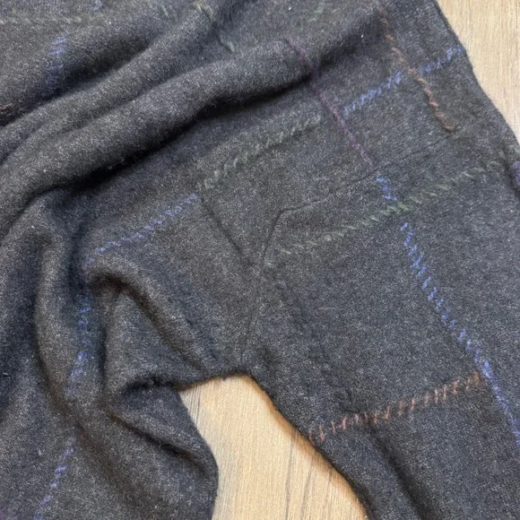 Men's Lenor Romano 100% Cashmere‎ Sweater XL Plaid Knit Crew Neck Mongolia - Picture 5 of 11